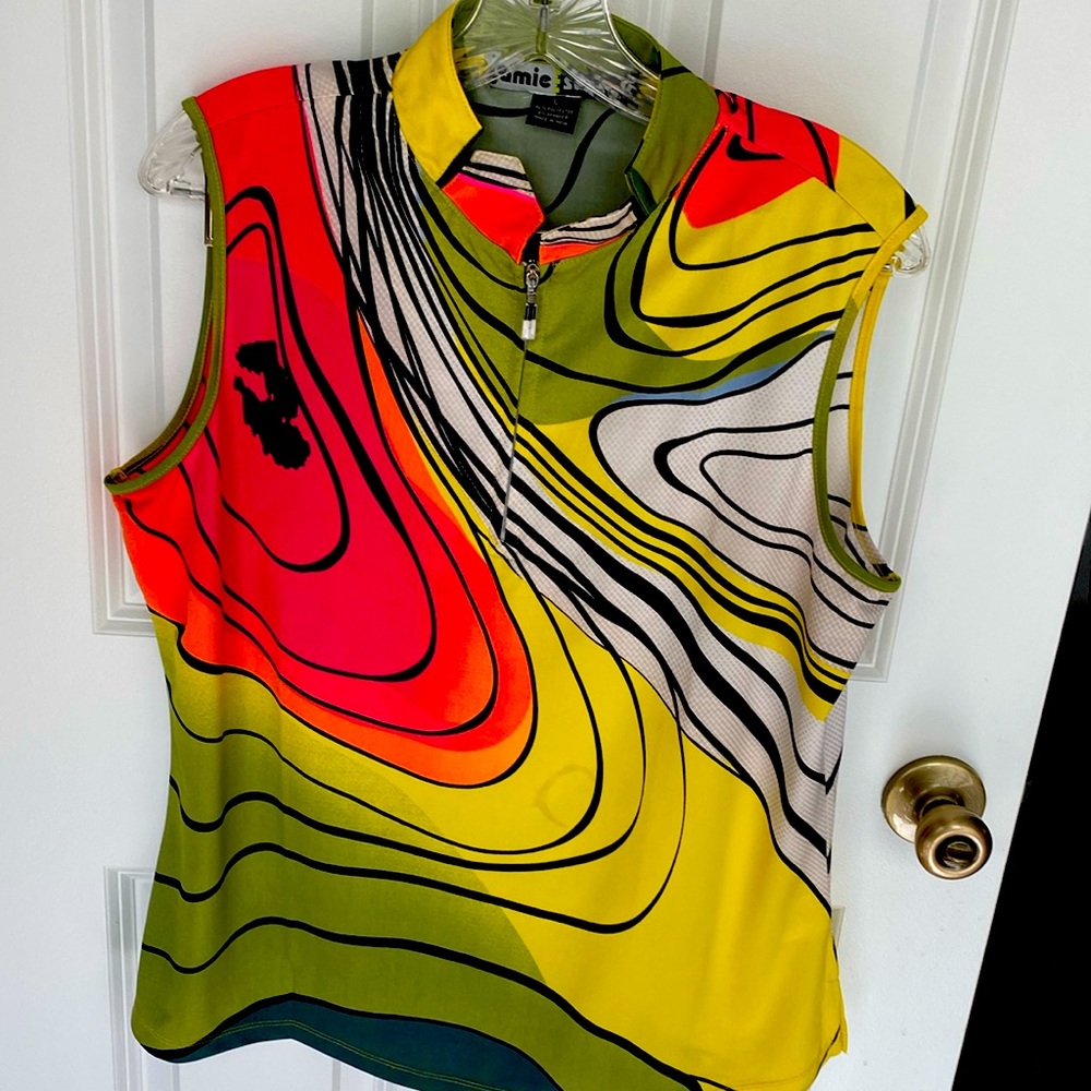 Ladies golf shirt by Jamie Sadock -L